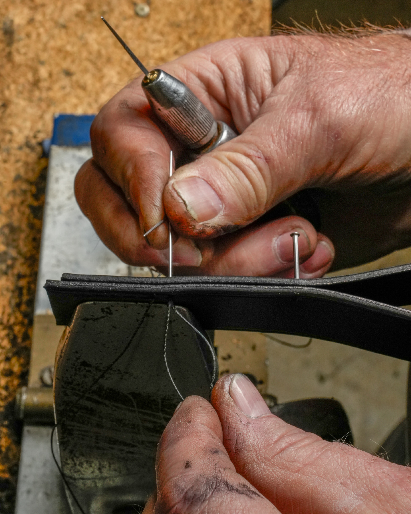 Hand stitching detail