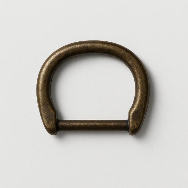Bag Saddle Ring 14mm Antique Brass