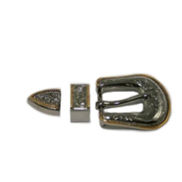 Buckle Set 20mm 3 Piece Nickel/Gilt