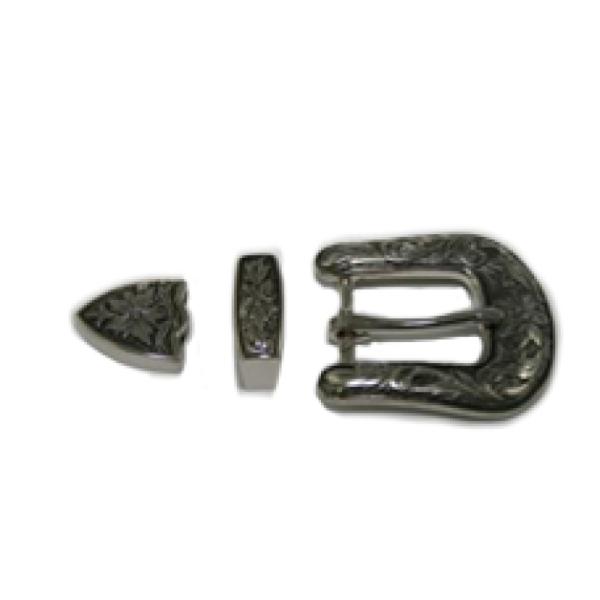 Buckle Set 25mm 3 Piece Nickel/Black