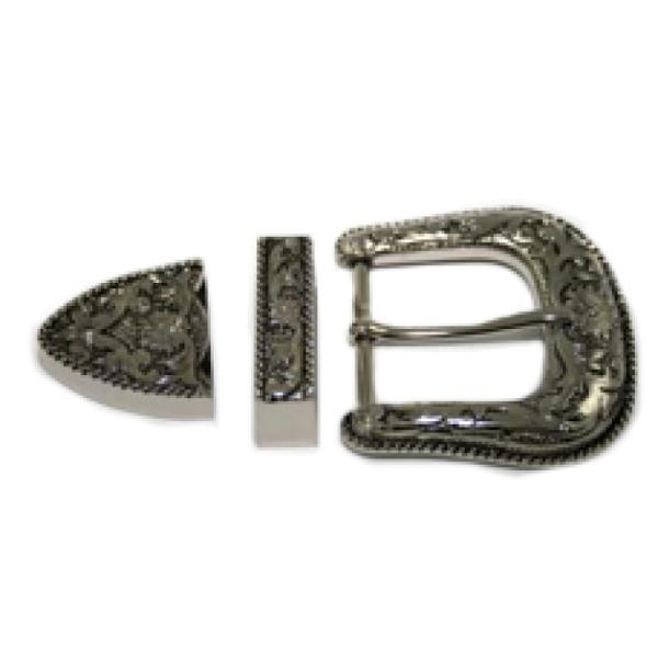 Buckle Set 38mm 3 Piece Nickel/Black