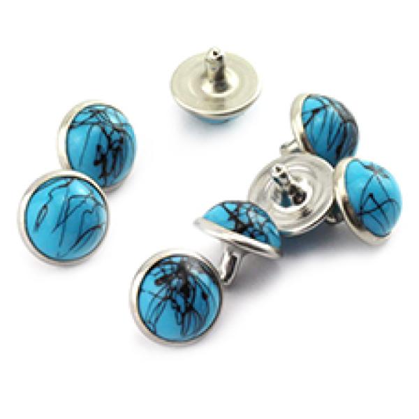 Synthetic Rivet 6mm Turq Stone (Pkt10)