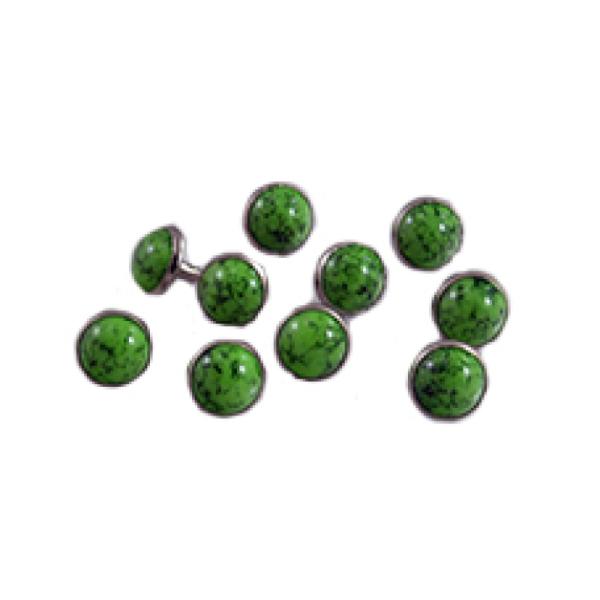 Synthetic Rivet Green 10mm  (Pkt10)