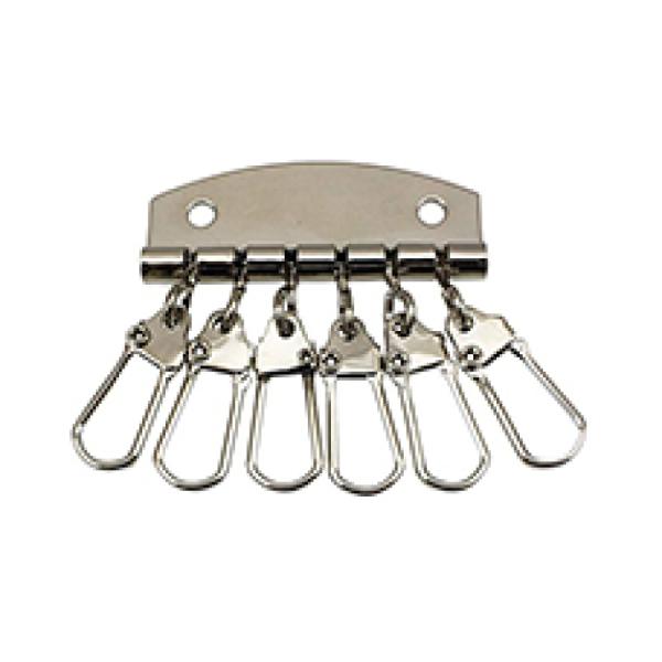 Key Plate 6 Hook Nickel