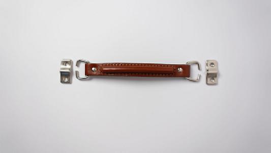 Kit Bag Handle with Attaching Plates Raised Stitching - Gallery Image 3