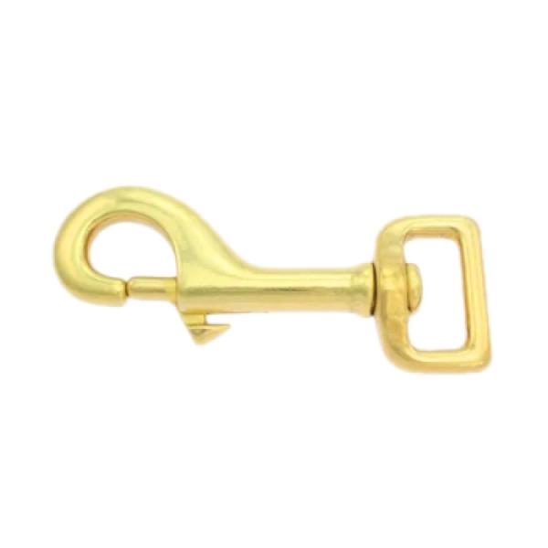 Snaphook 20mm x 75mm Square Eye Brass