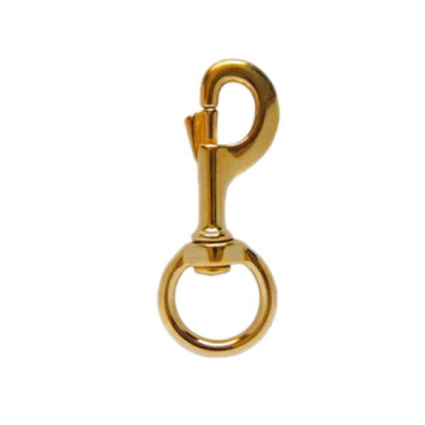 Snaphook 12mm x 65mm Round Eye Brass