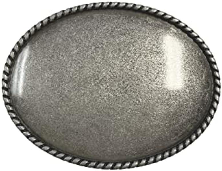 Trophy Buckle Matt Nickel  & Polished Nickel Rope Edge